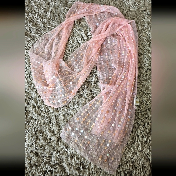 Beaded sequin mesh scarf - Picture 2 of 6